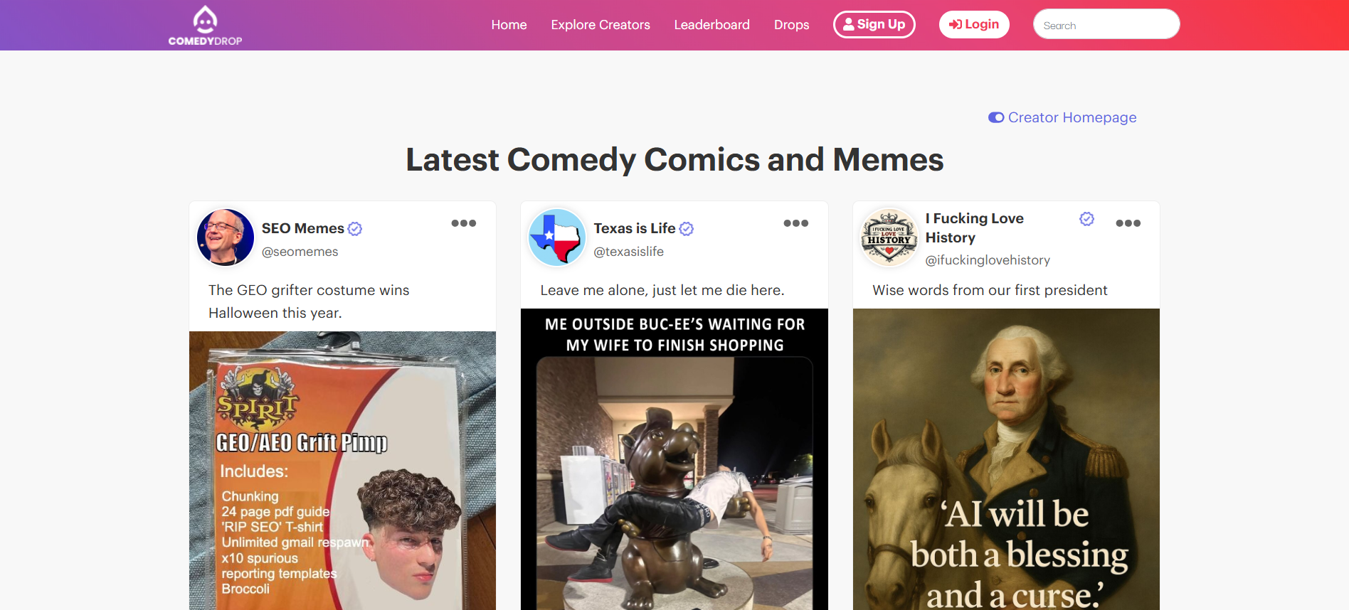  ComedyDrop – Comedy Content & Creator Platform