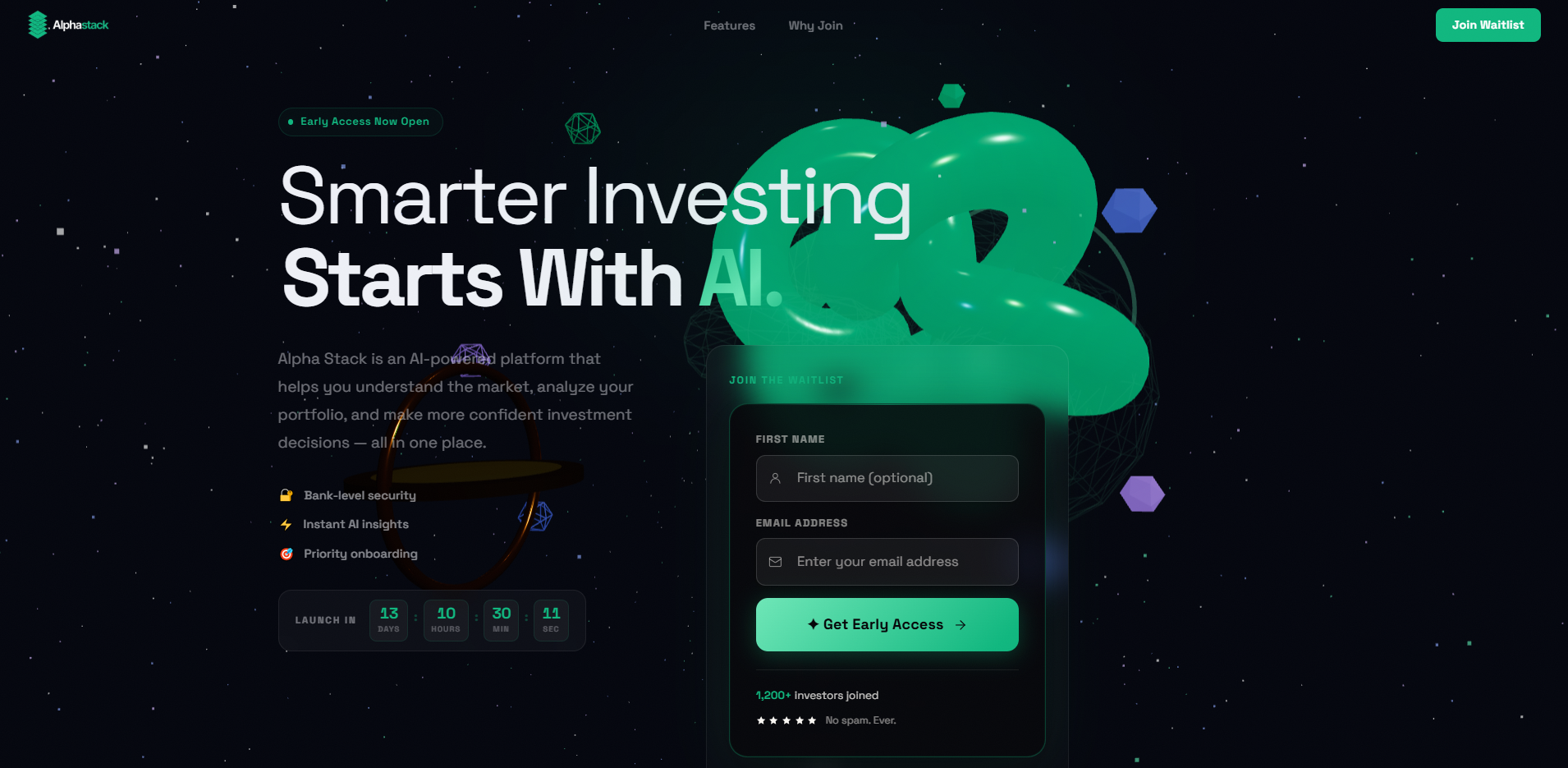  SaaS Waitlist Landing Page – User Acquisition System