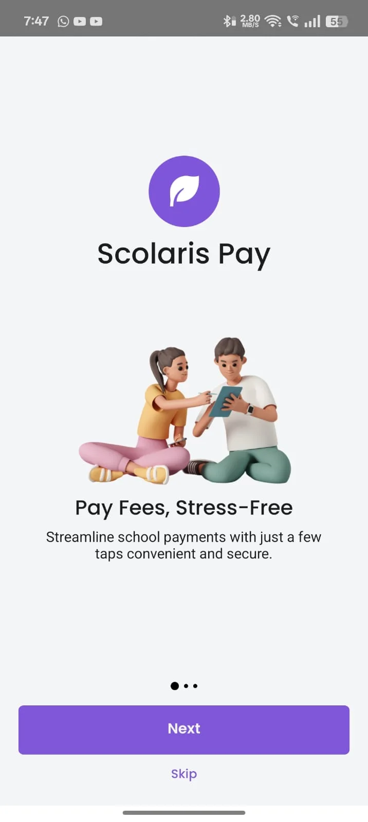 Scolaris Pay: school fees paid from a phone, recorded for the school - screen 5